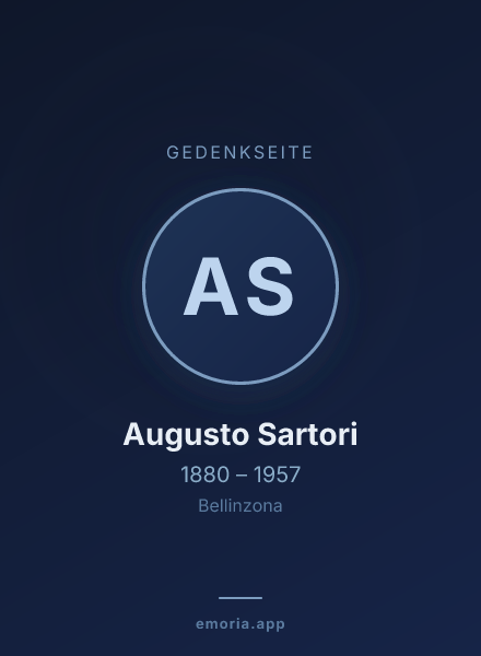 Gedenkportrait von Augusto Sartori