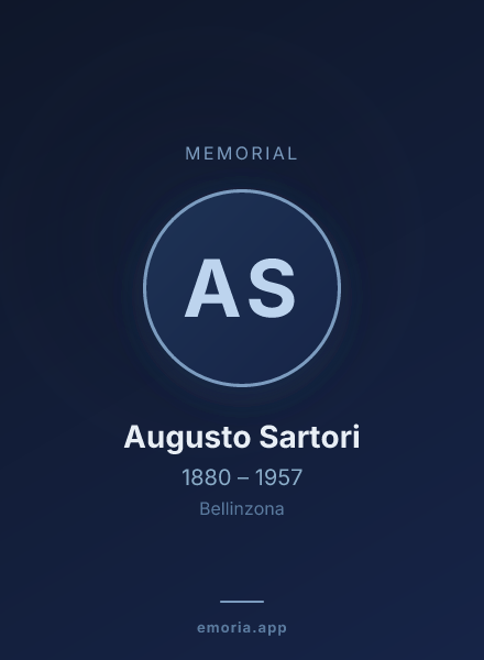 Memorial portrait of Augusto Sartori