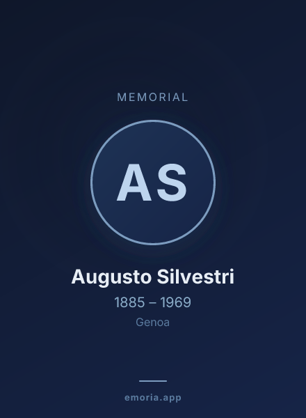 Memorial portrait of Augusto Silvestri
