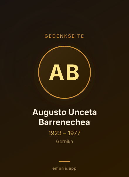 Gedenkportrait von Augusto Unceta Barrenechea