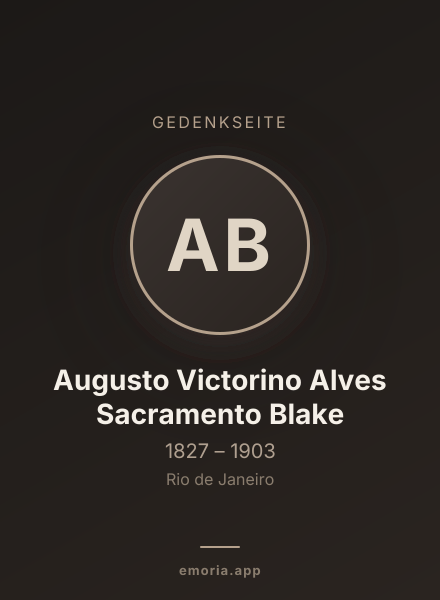 Gedenkportrait von Augusto Victorino Alves Sacramento Blake