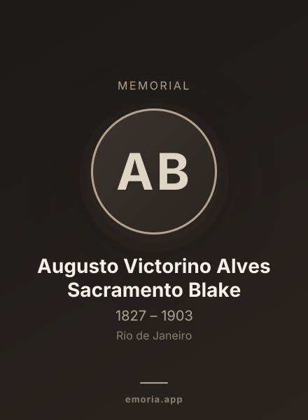 Memorial portrait of Augusto Victorino Alves Sacramento Blake