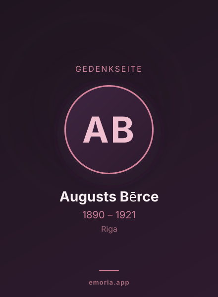 Gedenkportrait von Augusts Bērce
