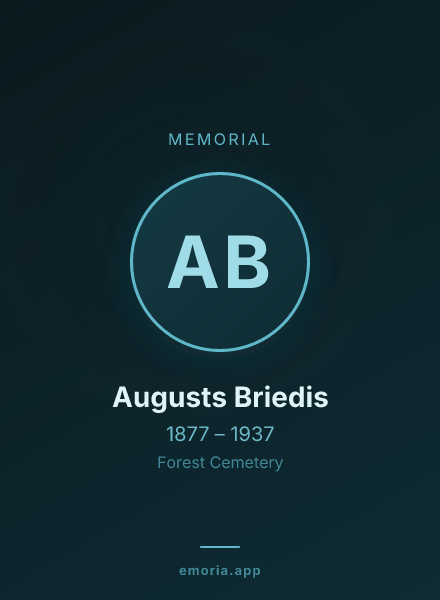 Memorial portrait of Augusts Briedis