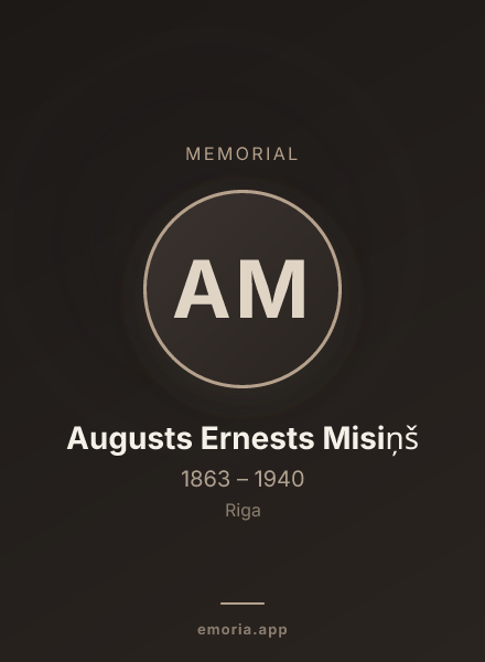 Memorial portrait of Augusts Ernests Misiņš