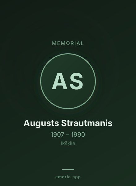 Memorial portrait of Augusts Strautmanis