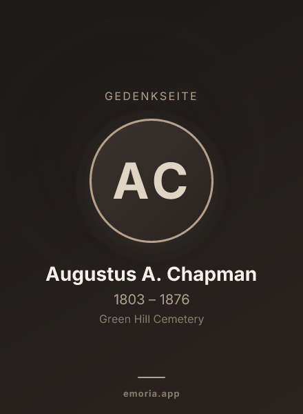 Gedenkportrait von Augustus A. Chapman