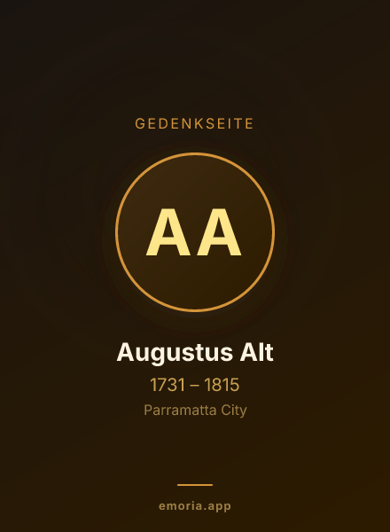 Gedenkportrait von Augustus Alt