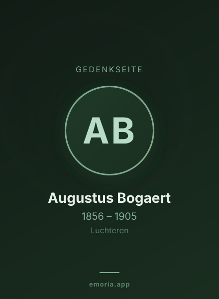 Gedenkportrait von Augustus Bogaert