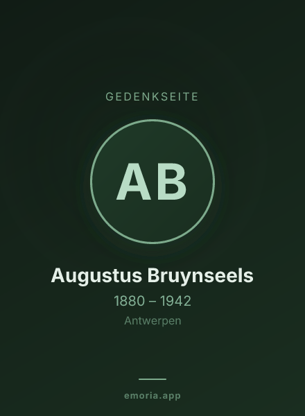 Gedenkportrait von Augustus Bruynseels