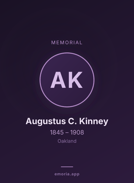 Memorial portrait of Augustus C. Kinney