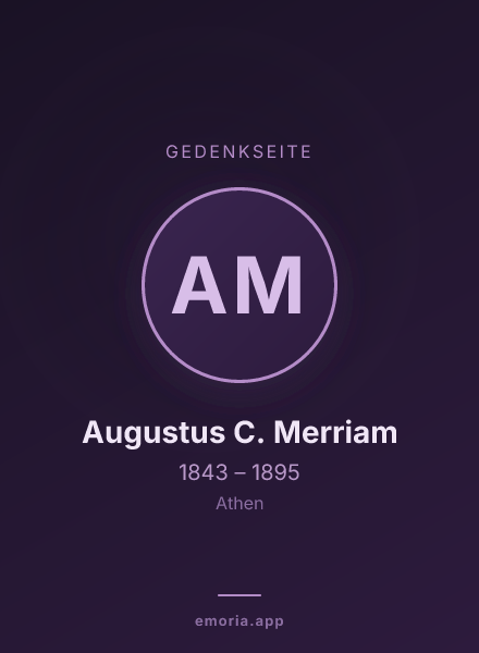 Gedenkportrait von Augustus C. Merriam