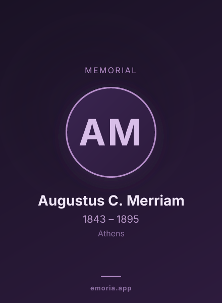 Memorial portrait of Augustus C. Merriam