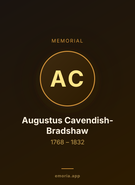 Memorial portrait of Augustus Cavendish-Bradshaw