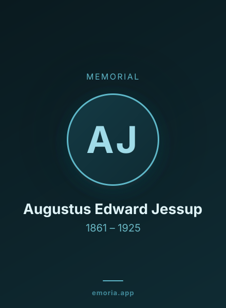 Memorial portrait of Augustus Edward Jessup