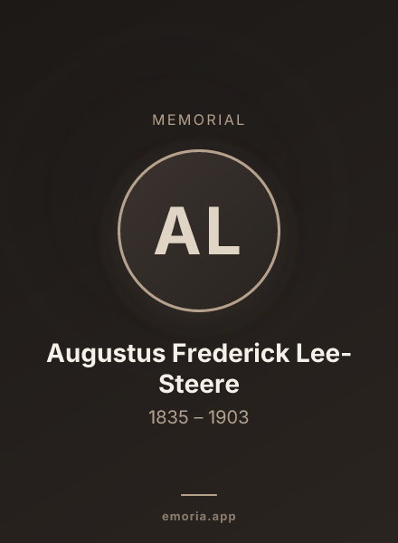 Memorial portrait of Augustus Frederick Lee-Steere
