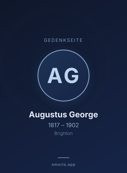 Gedenkportrait von Augustus George