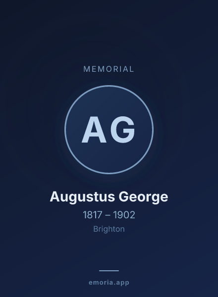 Memorial portrait of Augustus George