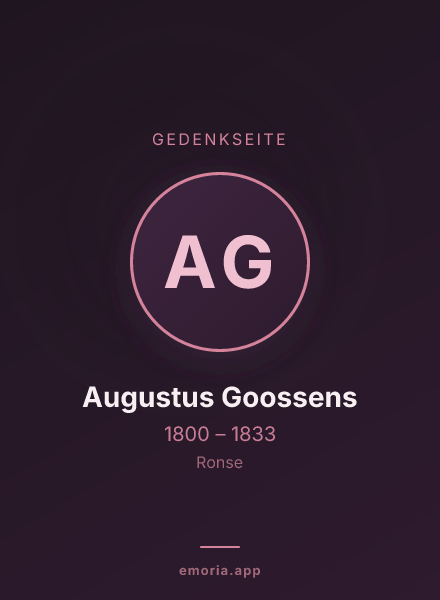 Gedenkportrait von Augustus Goossens