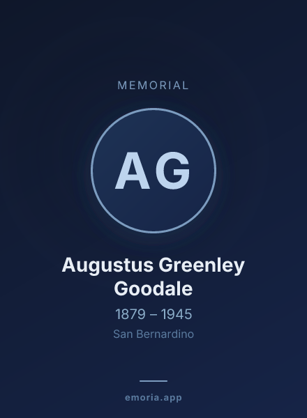Memorial portrait of Augustus Greenley Goodale