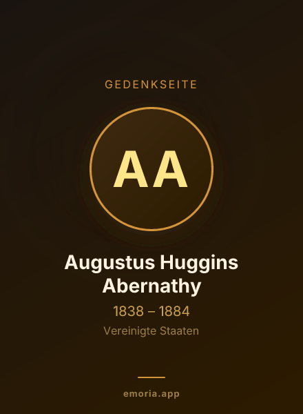 Gedenkportrait von Augustus Huggins Abernathy