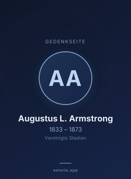 Gedenkportrait von Augustus L. Armstrong