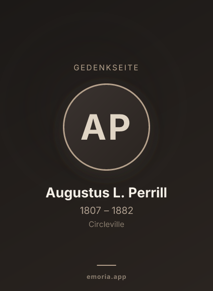 Gedenkportrait von Augustus L. Perrill