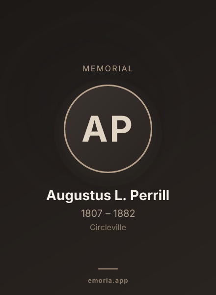 Memorial portrait of Augustus L. Perrill