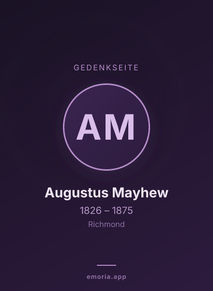 Gedenkportrait von Augustus Mayhew