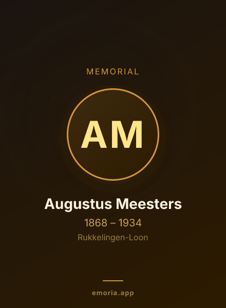 Memorial portrait of Augustus Meesters