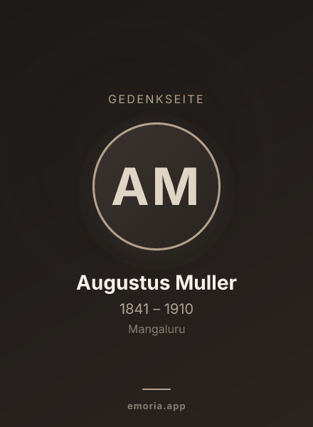 Gedenkportrait von Augustus Muller
