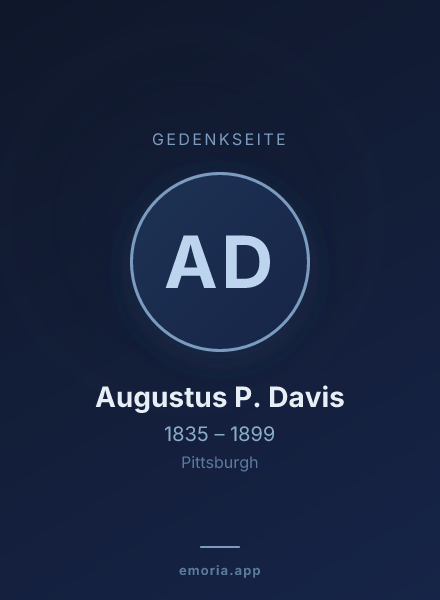 Gedenkportrait von Augustus P. Davis