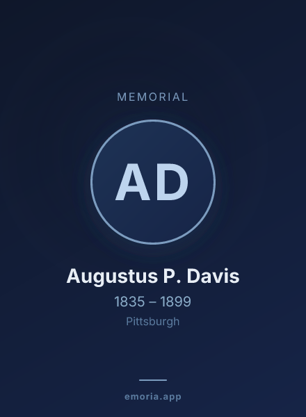 Memorial portrait of Augustus P. Davis