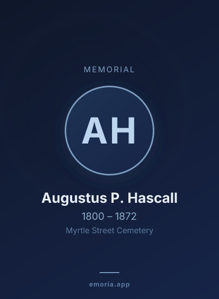 Memorial portrait of Augustus P. Hascall