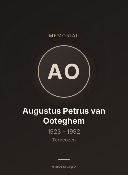 Memorial portrait of Augustus Petrus van Ooteghem
