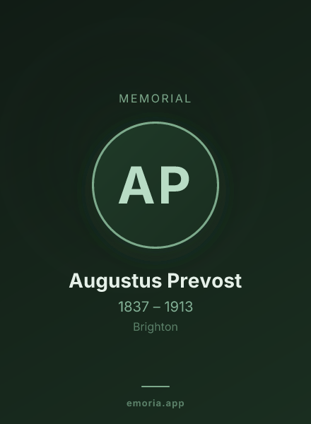 Memorial portrait of Augustus Prevost