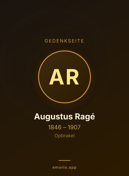 Gedenkportrait von Augustus Ragé