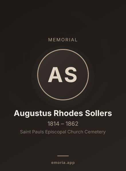 Memorial portrait of Augustus Rhodes Sollers