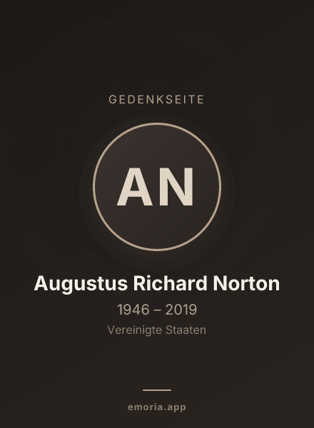 Gedenkportrait von Augustus Richard Norton