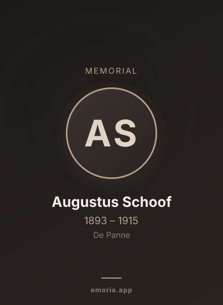 Memorial portrait of Augustus Schoof