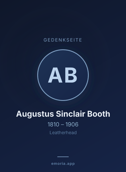 Gedenkportrait von Augustus Sinclair Booth