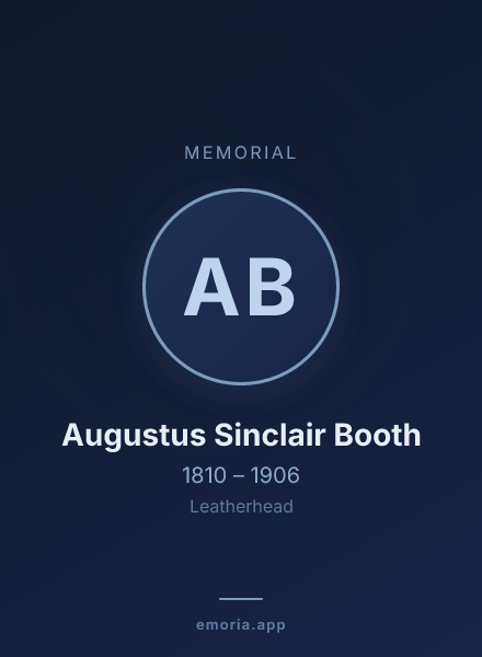 Memorial portrait of Augustus Sinclair Booth