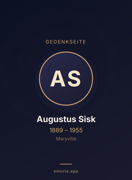 Gedenkportrait von Augustus Sisk