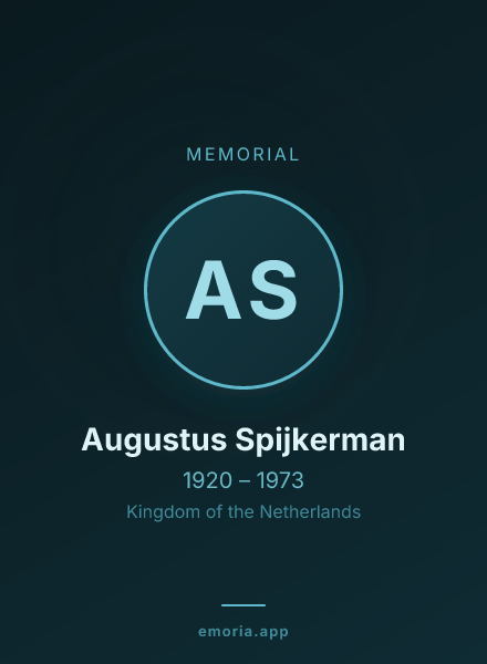 Memorial portrait of Augustus Spijkerman