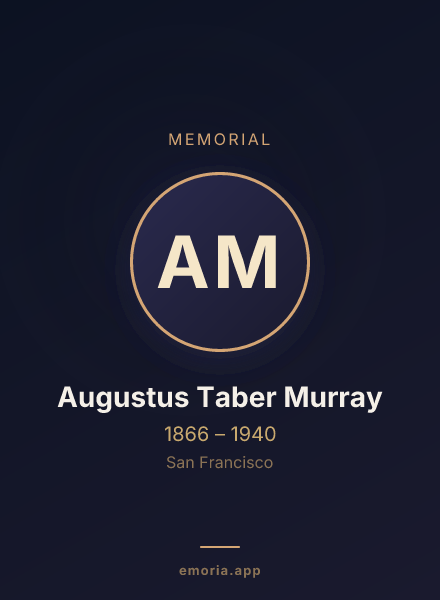 Memorial portrait of Augustus Taber Murray