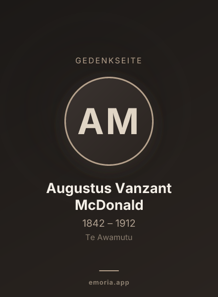 Gedenkportrait von Augustus Vanzant McDonald