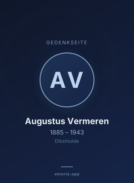 Gedenkportrait von Augustus Vermeren