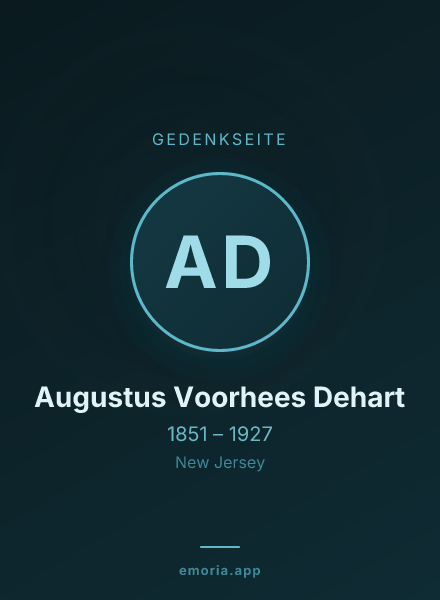 Gedenkportrait von Augustus Voorhees Dehart