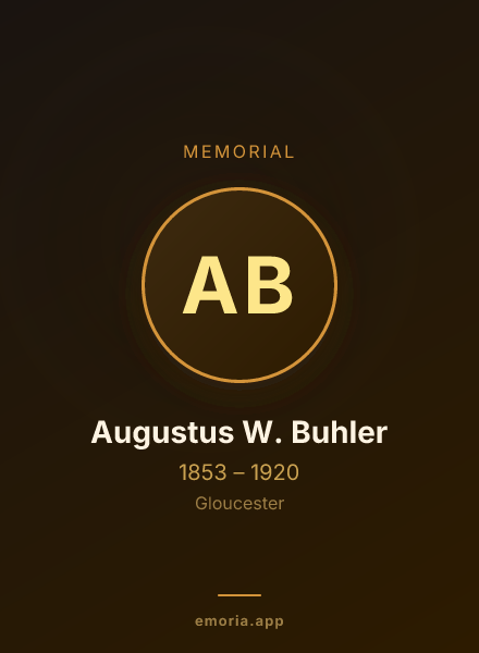 Memorial portrait of Augustus W. Buhler