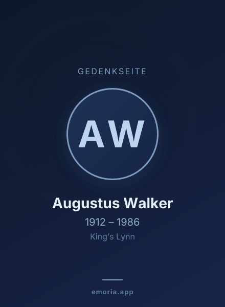 Gedenkportrait von Augustus Walker